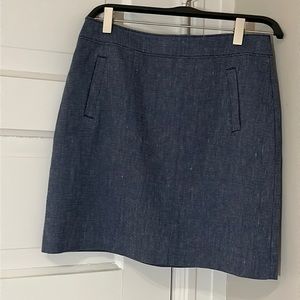 LOFT, Denim blue A-Line skirt. 2 Petite